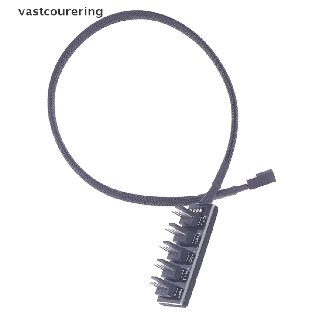 Vỏ Bọc Quạt Tản Nhiệt CPU Màu Đen Có Dây Cáp Chia Cổng Nguồn