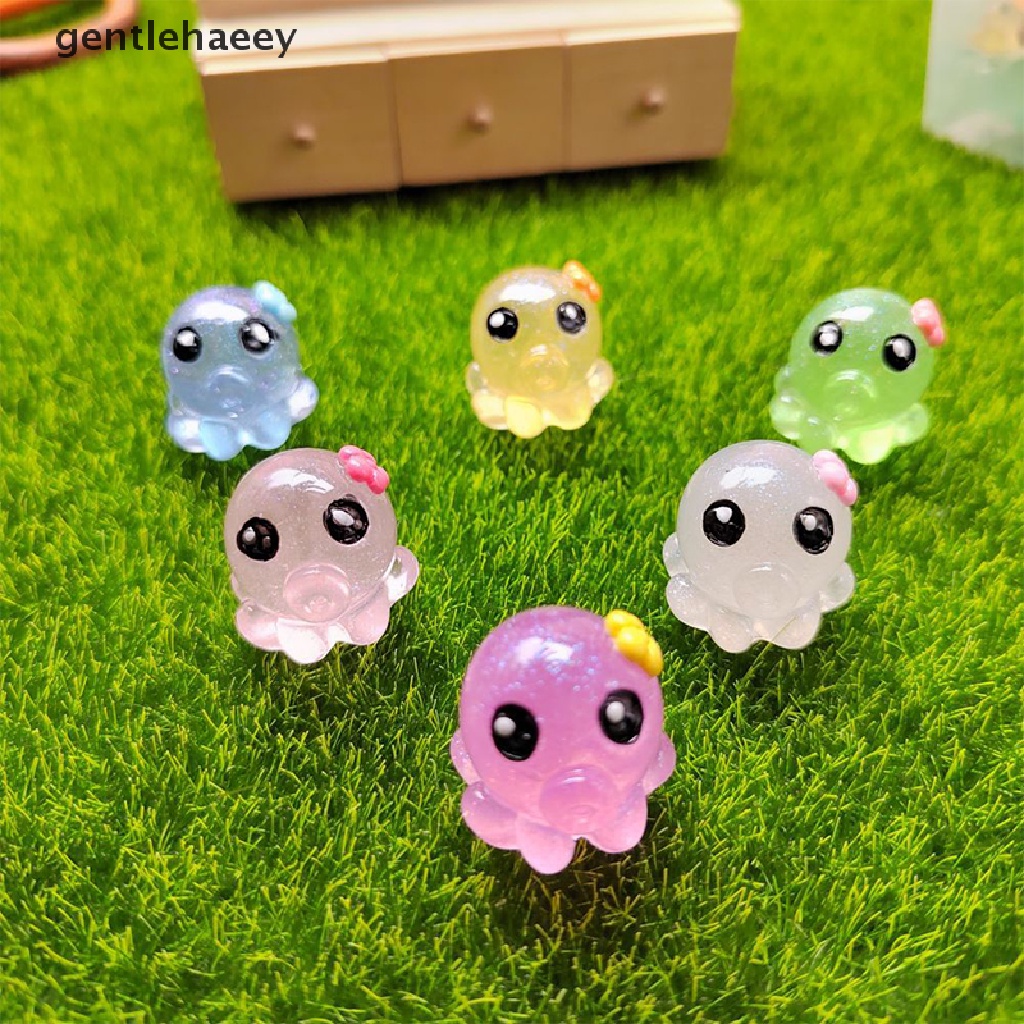 Bộ 5 Kẹp Tóc Hình Bạch Tuộc Màu Dạ Quang Độc Đáo DIY