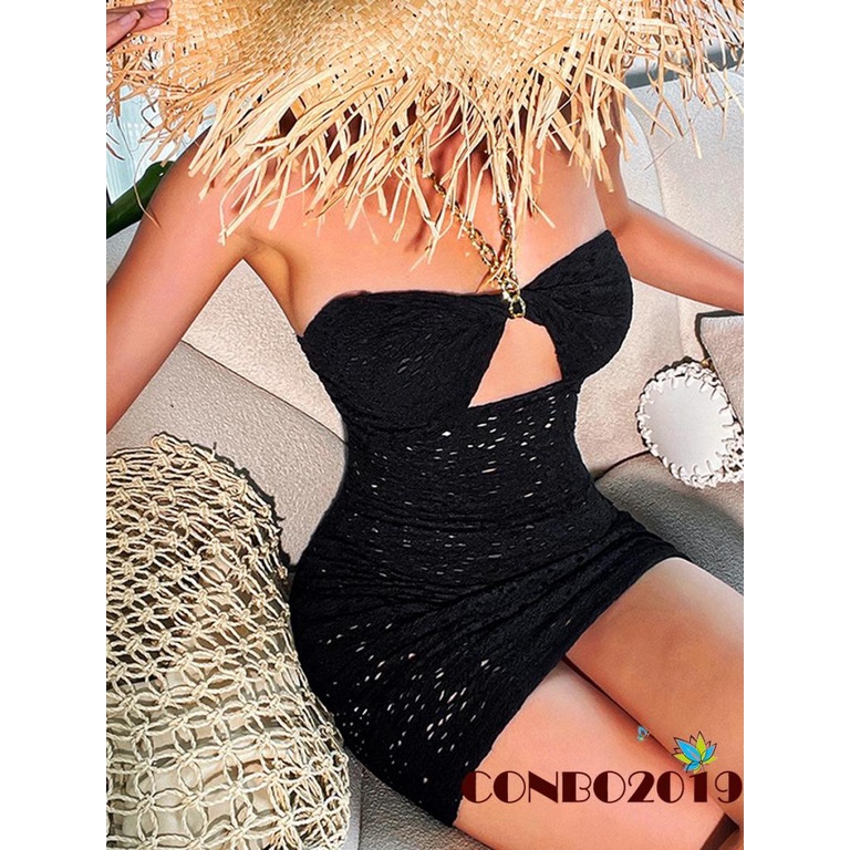 Đầm không tay dáng ôm Màu Sắc Thanh Lịch Dành Cho Nữ