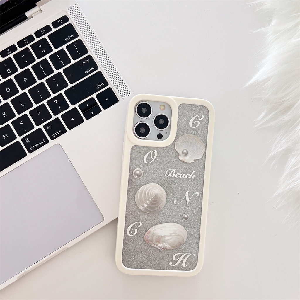 Ốp Điện Thoại Tpu Dẻo Trong Suốt Họa Tiết Biển Đơn Giản Chống Rơi Cho iphone 14 Pro Max 13 12 11