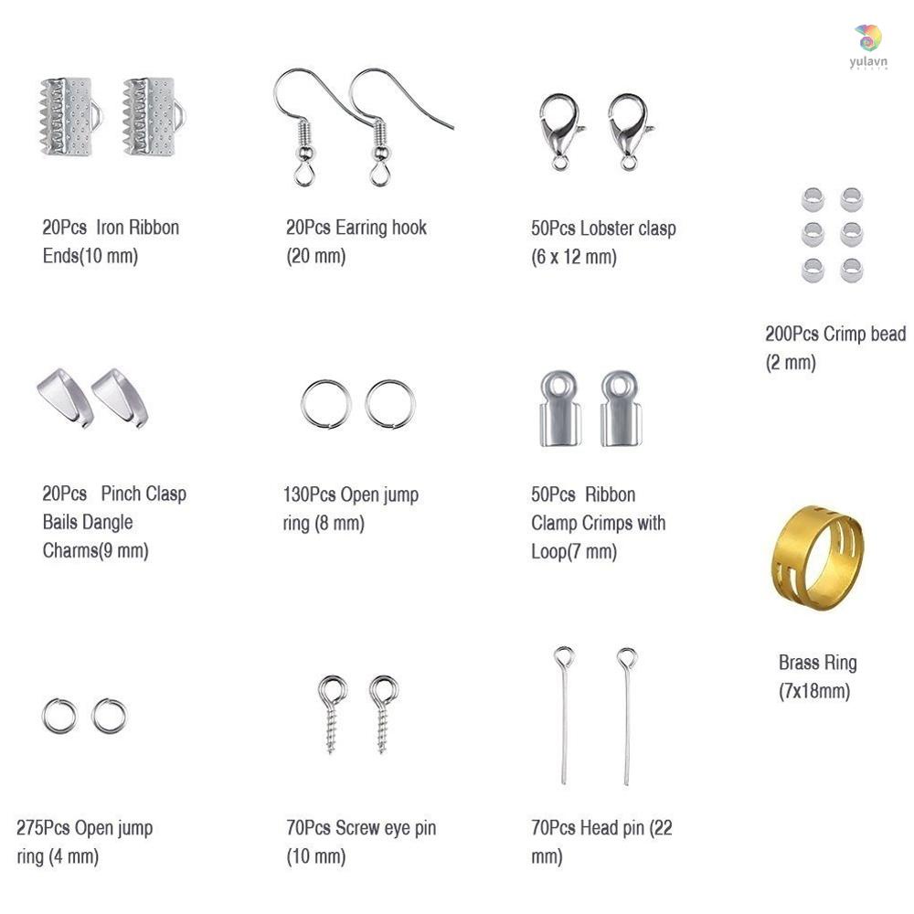 Bộ Dụng Cụ Làm Trang Sức Hạt Cườm Bạc Cho Người Mới Bắt Đầu