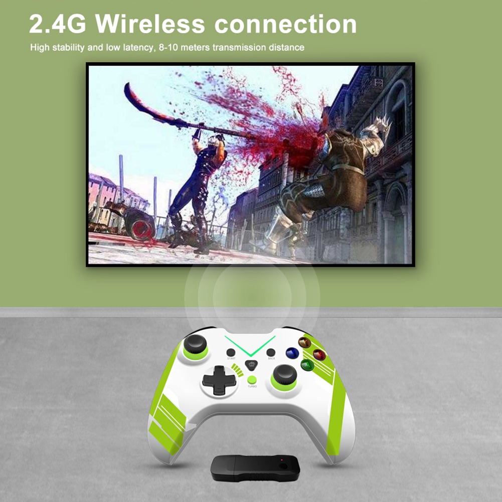 Tay Cầm Chơi Game Không Dây 2.4G Cho Xbox One PC Windows 10 / 8 / 7