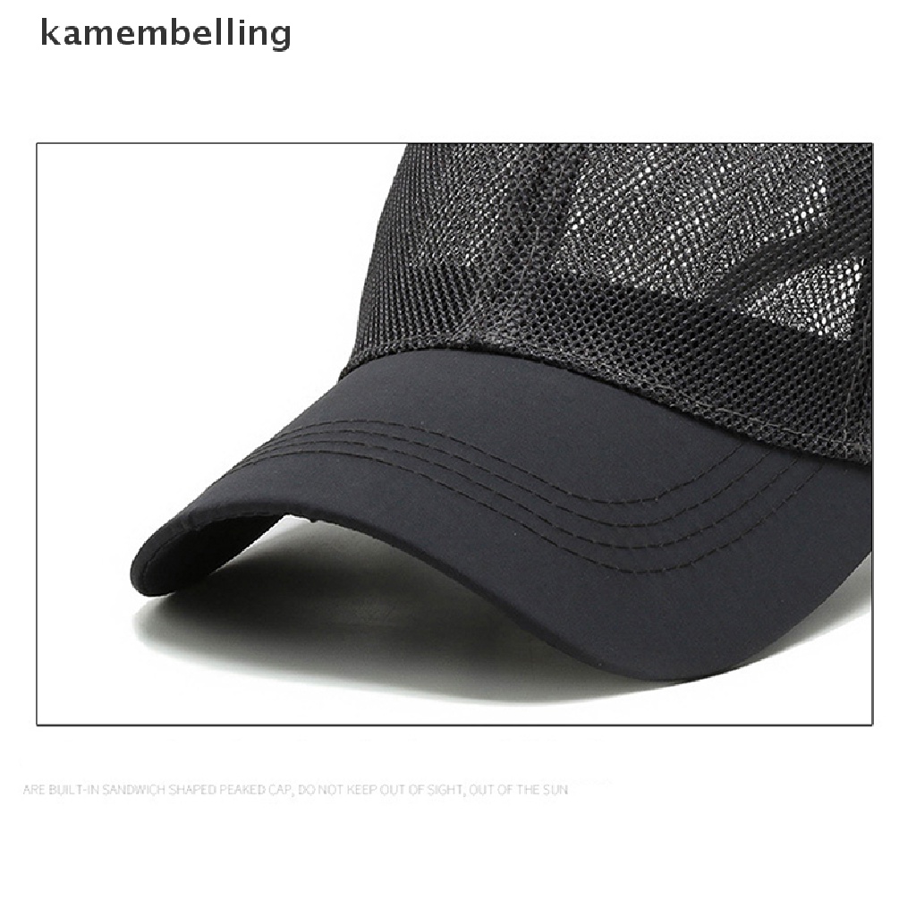 Kamembelling Mũ Lưỡi Trai Phối Lưới Unisex Nhanh Khô Có Thể Điều Chỉnh kamembelling