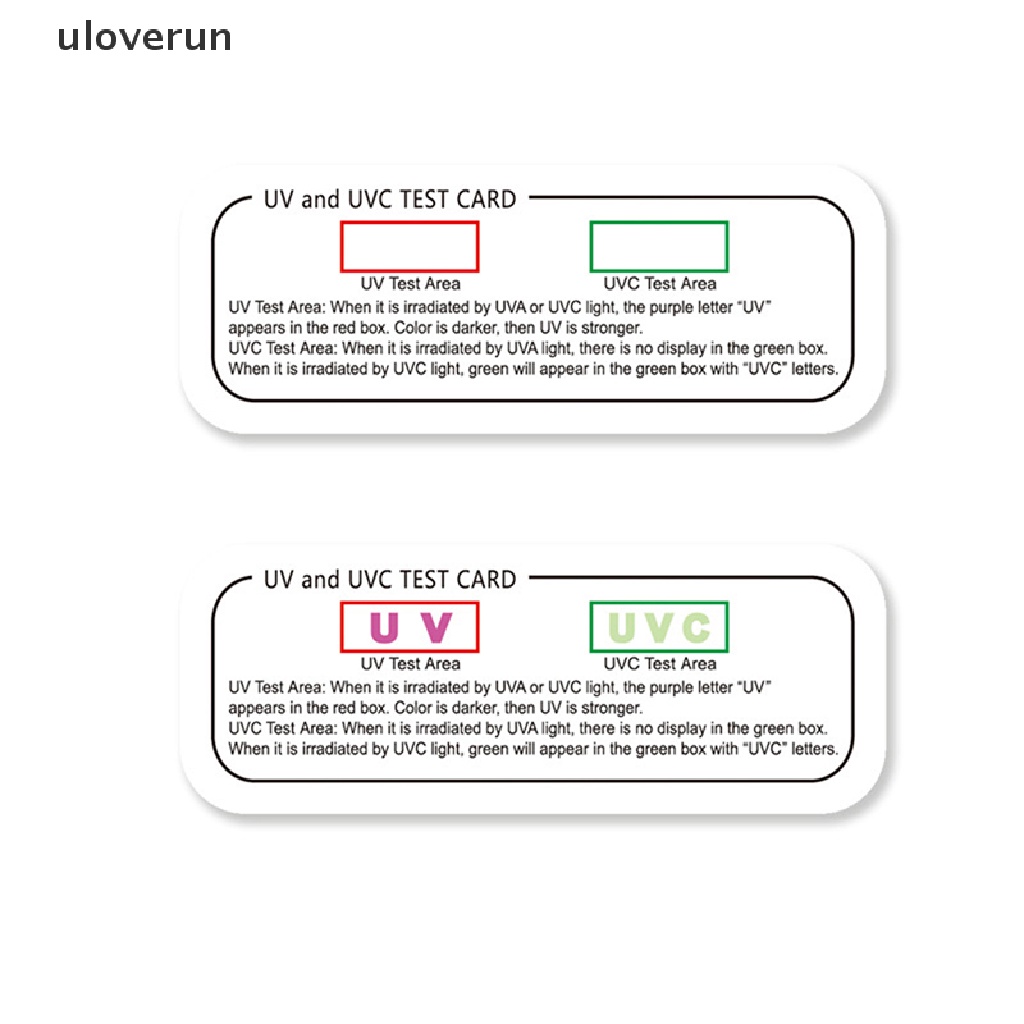 Bộ 10 Thẻ Thử Ánh Sáng UVA UVC Chất Lượng Cao