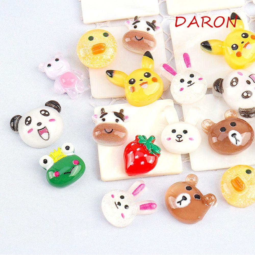 Set 10 Phụ Kiện Trang Trí Móng Tay / Điện Thoại Hình Gấu / Thỏ Dễ Thương DIY