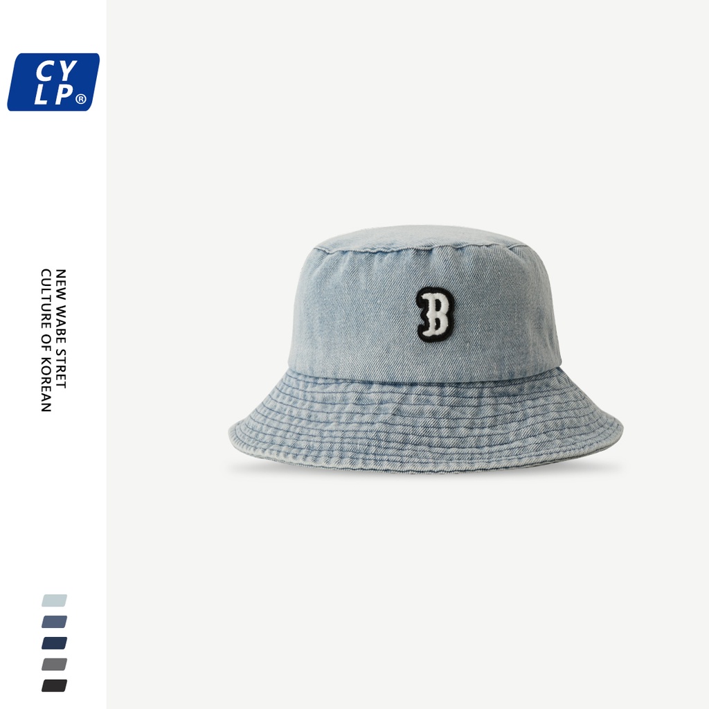 Nón Tai Bèo Denim In Chữ B Phong Cách Đường Phố Hàn Quốc Thời Trang Xuân Hè Cho Nam Và Nữ