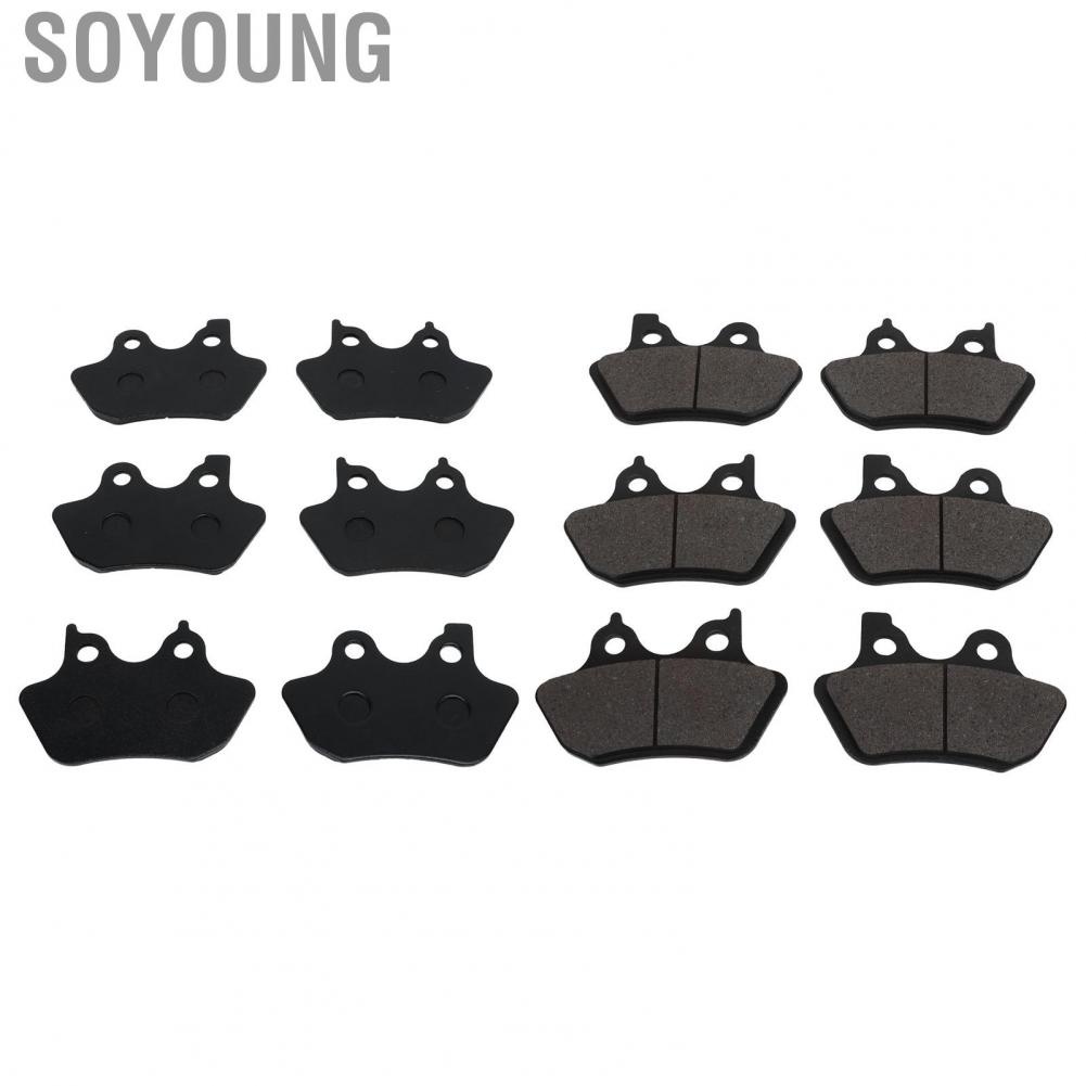 Soyoung Brake Pads  Abrasion Resistance Front Rear FA400 6pcs Metal for Fatboy Firefighter Anniversary