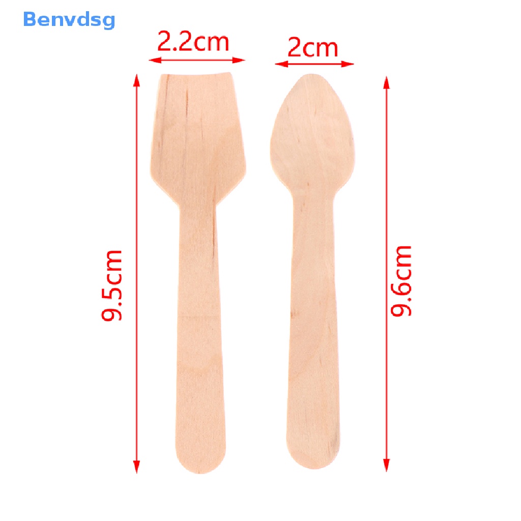 Set 100 Muỗng Ăn Tráng Miệng Mini Có Thể Phân Hủy