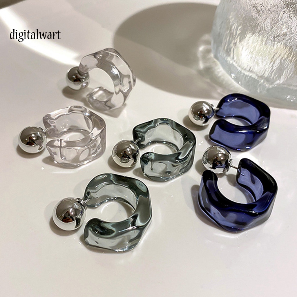 Kỹ Thuật Số| 1 Đôi Bông Tai Hình Chữ C Không Phai Màu Chống Mồ Hôi Và Không Gây Dị Ứng Cho Nữ