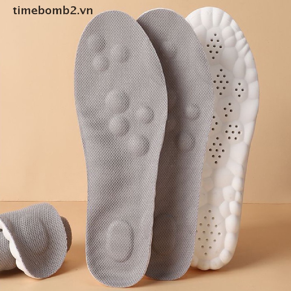 { # 1 Cặp Đế Lót Giày Thể Thao 4D Siêu Mềm Chất Lượng Cao