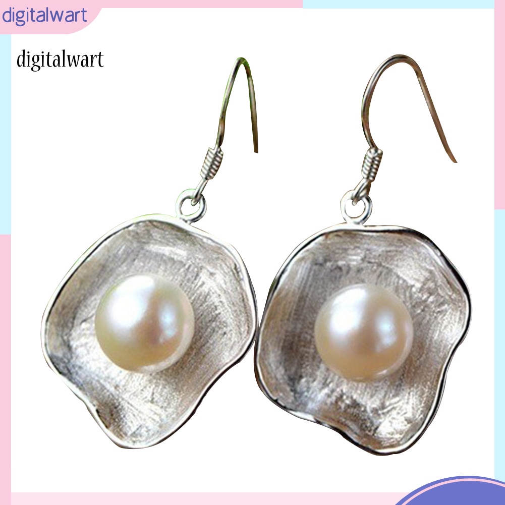 Kỹ Thuật Số| Đôi Khuyên Tai Dài Hình Vỏ Sò Đính Ngọc Trai Thời Trang Cho Nữ