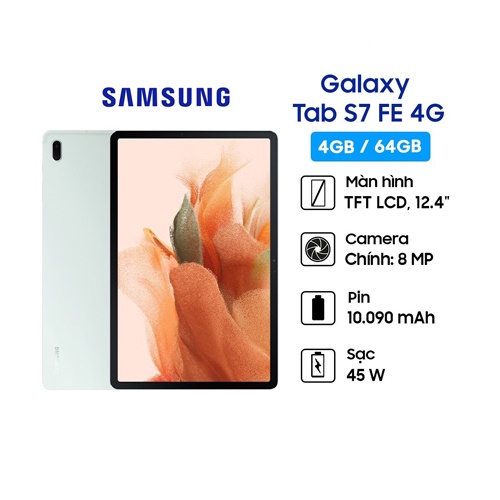 Máy tính bảng Samsung Galaxy Tab S7 FE 4/64G chính hãng nguyên seal