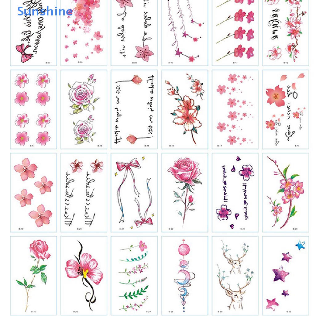 Set 30 Tấm Hình Xăm Dán Tạm Thời Chống Nước Độc Đáo