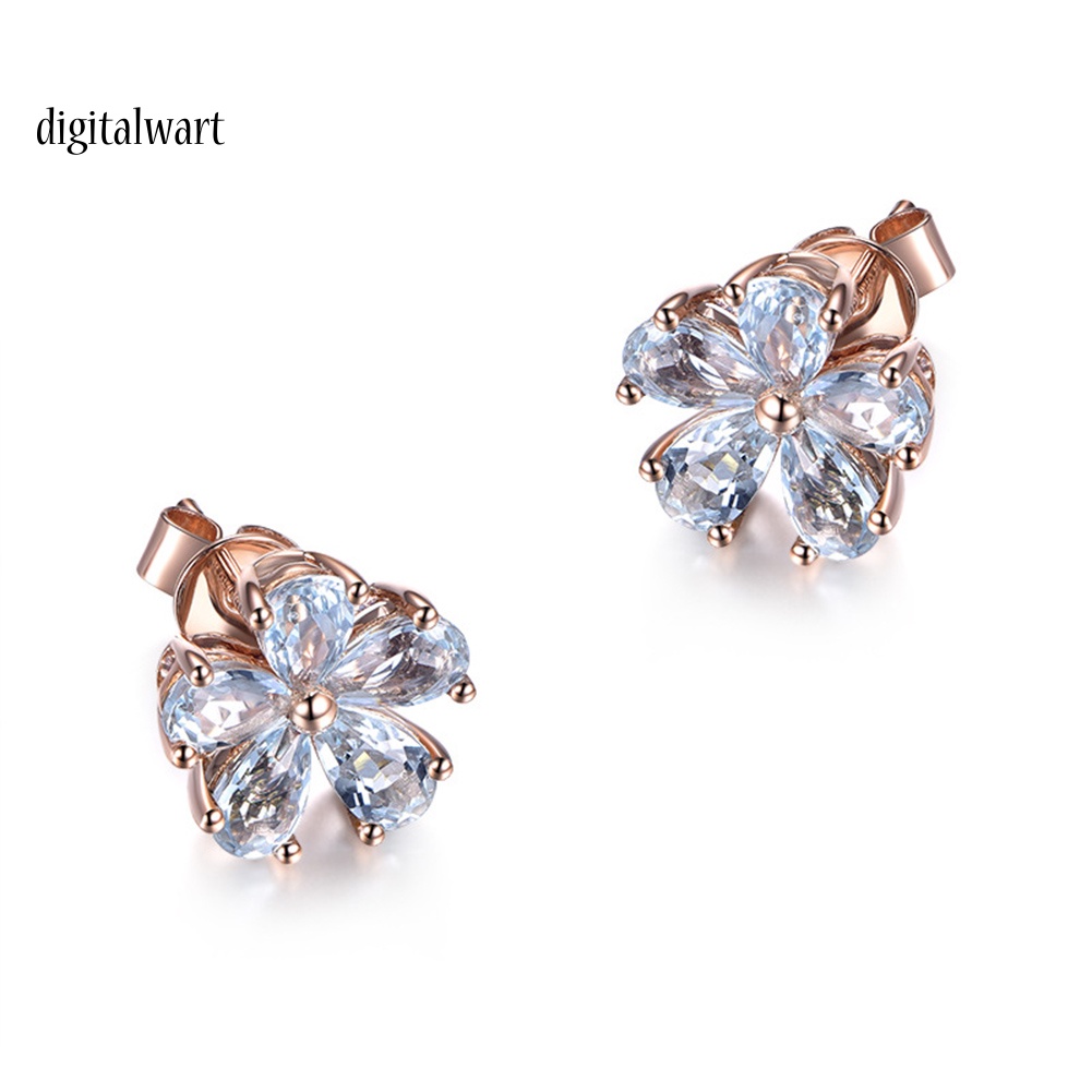 Kỹ Thuật Số| Khuyên Tai Nữ Trang Dáng Dài Đính Đá Pha Lê Hình Giọt Nước