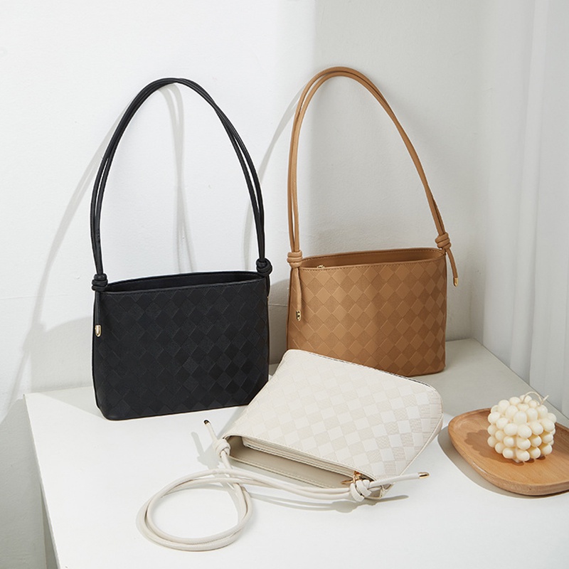 Ielgy Túi Xách Đeo Vai Màu Trơn Kiểu Xô Hình Thoi Thời Trang Hàn Quốc Dễ Phối Đồ Cho Nữ