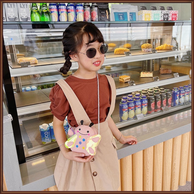 Túi Đeo Chéo Da Pu Họa Tiết Hoạt Hình Động Vật Dễ Thương Cho Bé