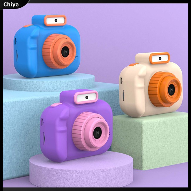 Máy Ảnh Kỹ Thuật Số Mini 4000w Hai Thấu Kính Trước Và Sau Họa Tiết Hoạt Hình Dùng Làm Quà Tặng Sinh Nhật Cho Bé