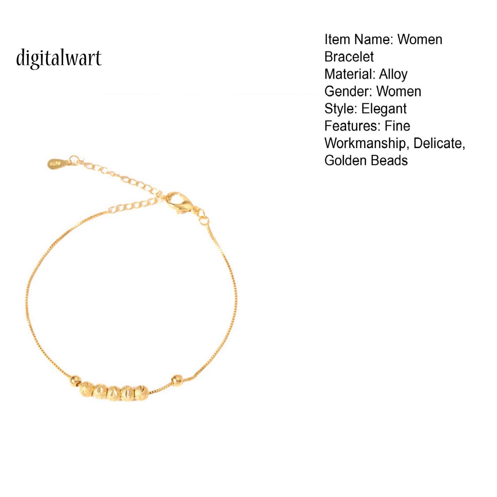 Kỹ Thuật Số| Vòng Đeo Tay May Mắn Bằng Hợp Kim Mỏng Màu Vàng Đồng Tùy Chỉnh Thời Trang Cho Nữ