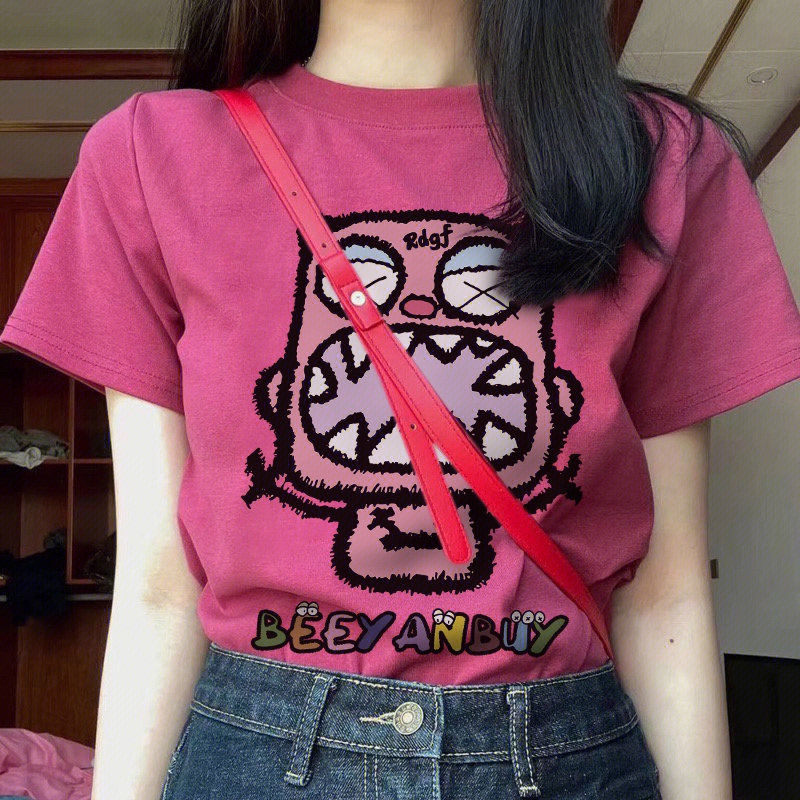 COZOK Áo Thun Tay Ngắn Dáng Ôm In Chữ COZOK Raspberry Trẻ Trung Hợp Thời Trang