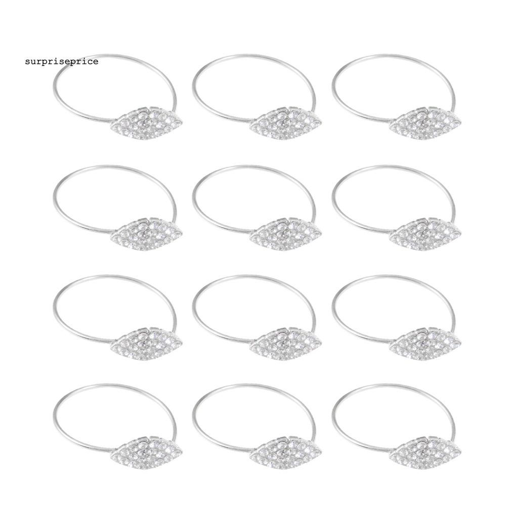 Spa Bộ 12 Vòng Nhẫn Kim Loại Cứng Chống Rỉ Sét Dùng Trang Trí Tiệc Cưới / Nội Thất Nhà