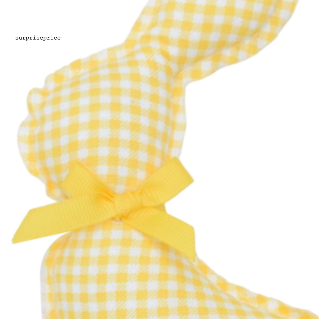 Spa Thỏ Nhồi Bông Bằng Vải Cotton PP Đính Nơ Ruy Băng Thủ Công Đáng Yêu Trang Trí Lễ Phục Sinh