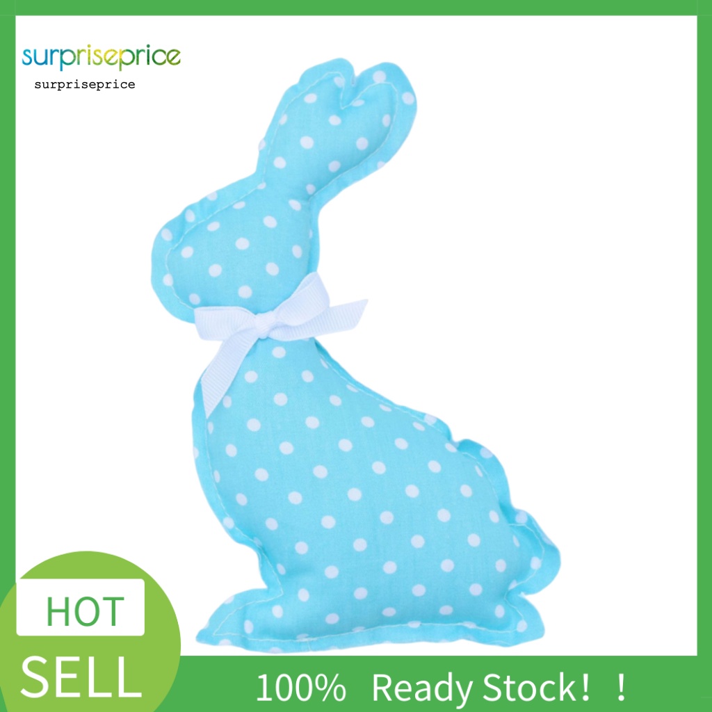 Spa Thỏ Nhồi Bông Bằng Vải Cotton PP Đính Nơ Ruy Băng Thủ Công Đáng Yêu Trang Trí Lễ Phục Sinh