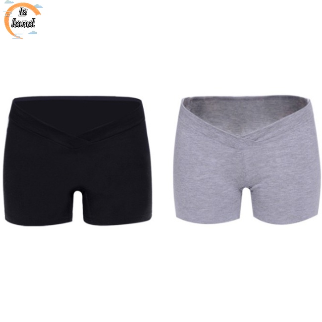 [IS] Quần Short Legging Cotton Lưng Thấp Chống Lộ Bụng An Toàn Cho Phụ Nữ Mang Thai