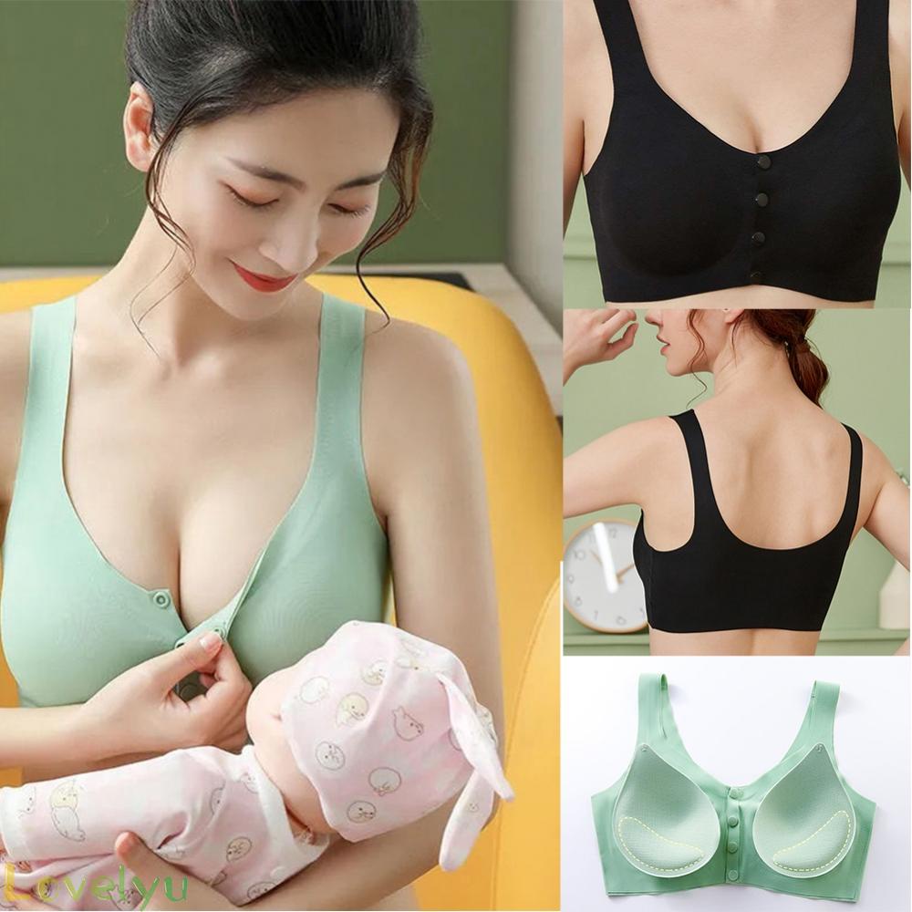 ⭐2023 ⭐Bra Front Open Nursing Bras Summer Underwear Wide Strap Wireless 1 Pack