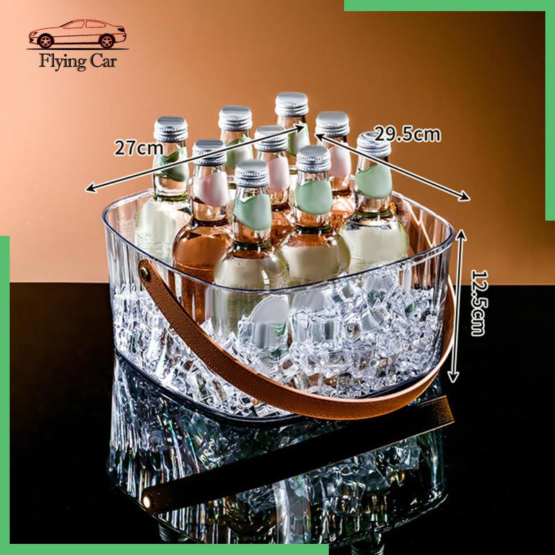 Xô Đựng Đá Dày Dặn Màu Trong Suốt Dễ Mang Theo Lzdjfmy2