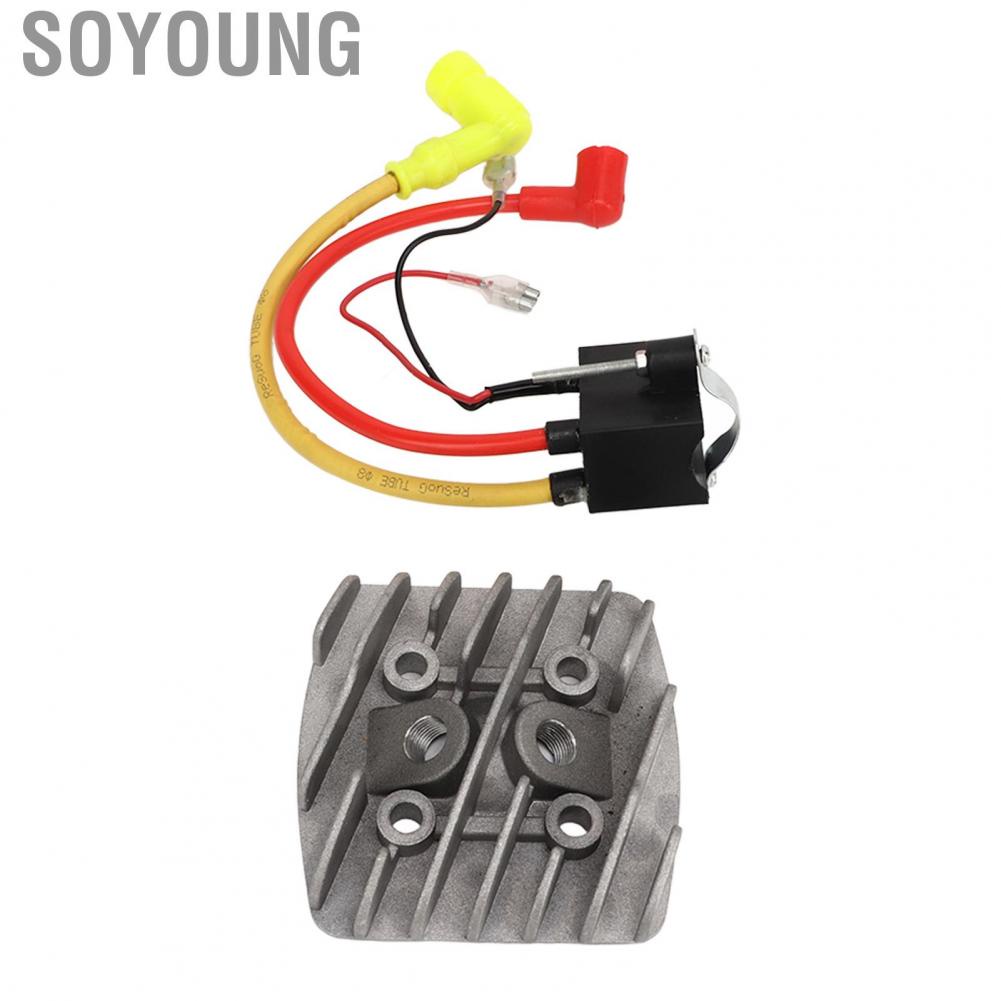 Soyoung Engine Cylinder Cover  Motorized Bicycle Ignition Coil Perfect Fit Stable Performance Durable  for 2 Stroke Engine Motorized Bike