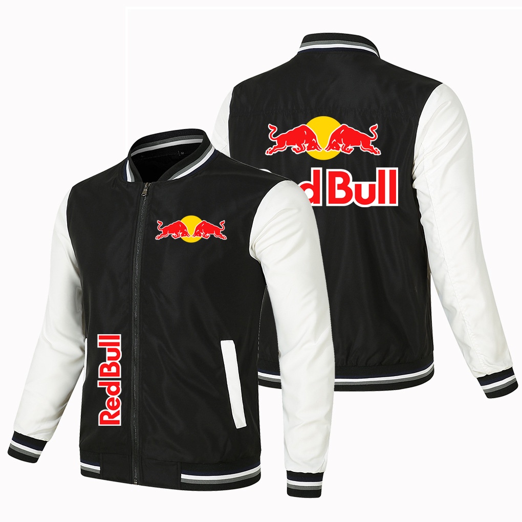 Áo Khoác Khóa Kéo In LOGO RED BULL Phong Cách Thể Thao Thời Trang Xuân Thu Cho Nam