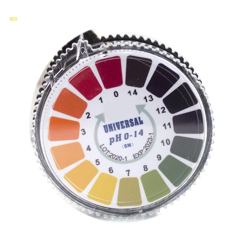 1 Cuộn 5 Cuộn Giấy Kiểm Tra Độ pH 0-14 Đầy Đủ Phạm Vi Nước Tiểu Cho m / Cuộn Kombucha