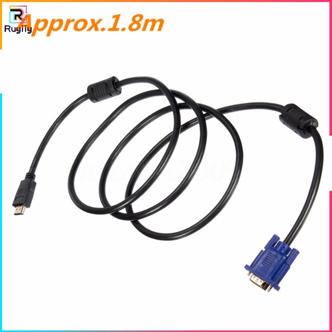 Cáp Chuyển Đổi 1.8M HDMI Sang VGA HD 1080P HDMI Cho PC Laptop