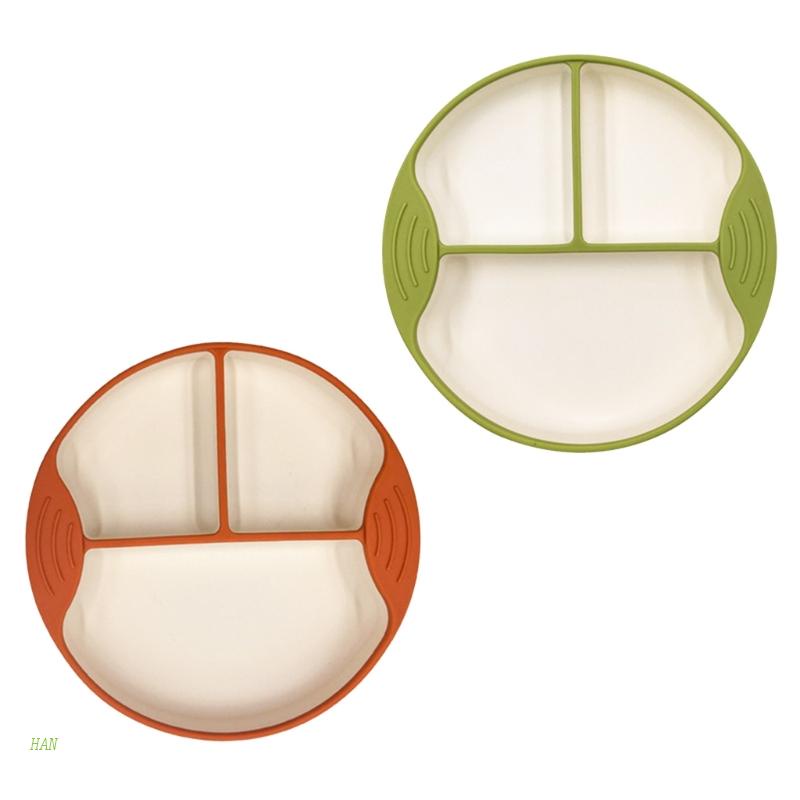 Đĩa Ăn Silicone Chống Trượt Có Giác Hút Tiện Lợi Dành Cho Em Bé