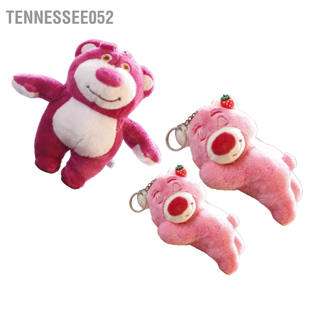 Tennessee052 Gấu Móc Chìa Khóa Túi Mặt Dây Chuyền Nhẫn Đáng Yêu Dễ Thương Sang Trọng Vật Trang Trí Màu Hồng