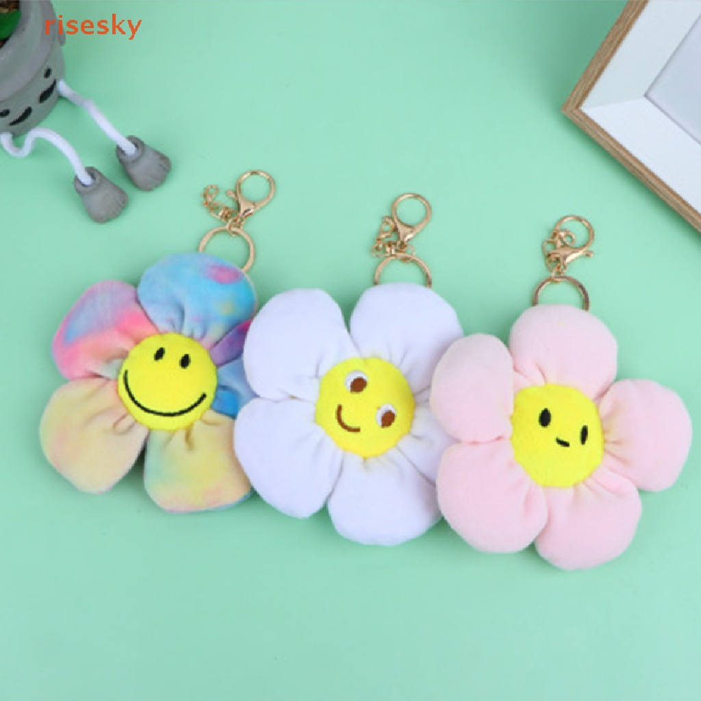 Móc Khóa Hình Hoa Hướng Dương Nhồi Bông 14cm Dễ Thương