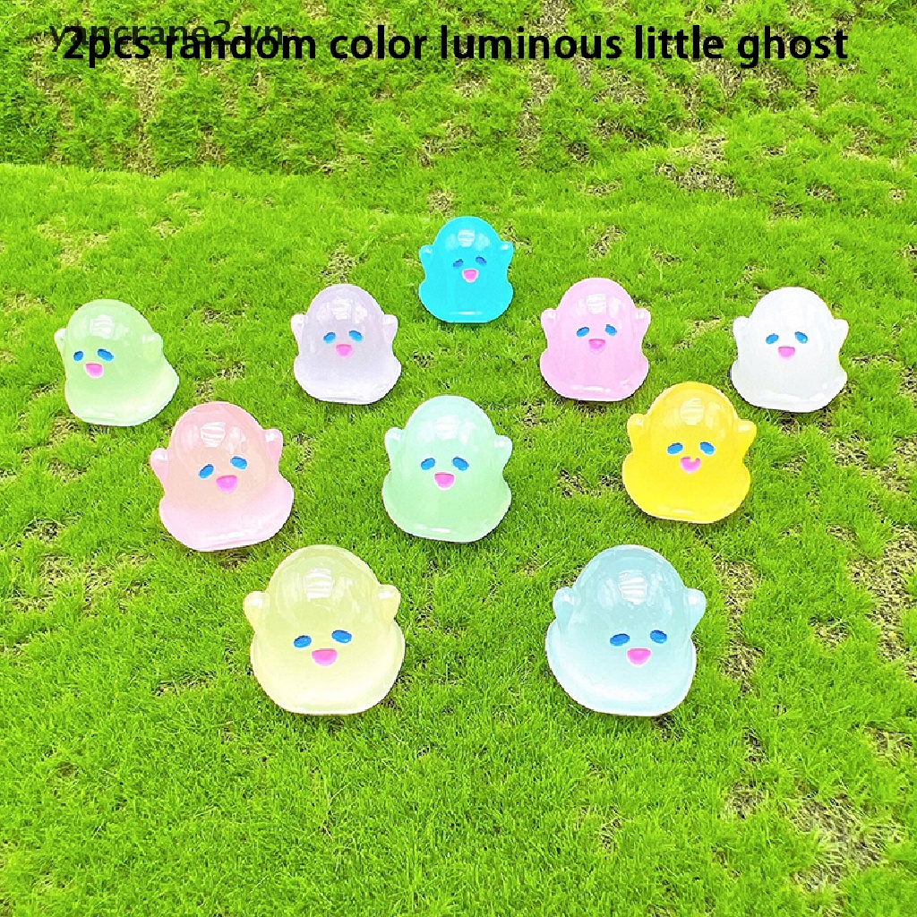 Bộ 2 Tượng Ma Dạ Quang Mini Bằng Nhựa Resin Dễ Thương {yancrane2.vn}