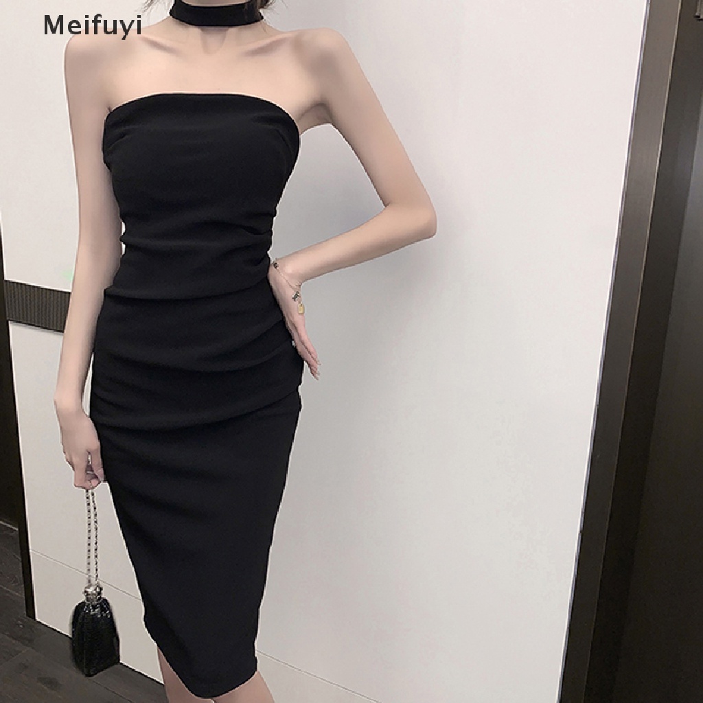 Đầm Hai Dây Ôm Dáng Co Giãn Màu Trơn Phong Cách Vintage Quyến Rũ Cho Nữ