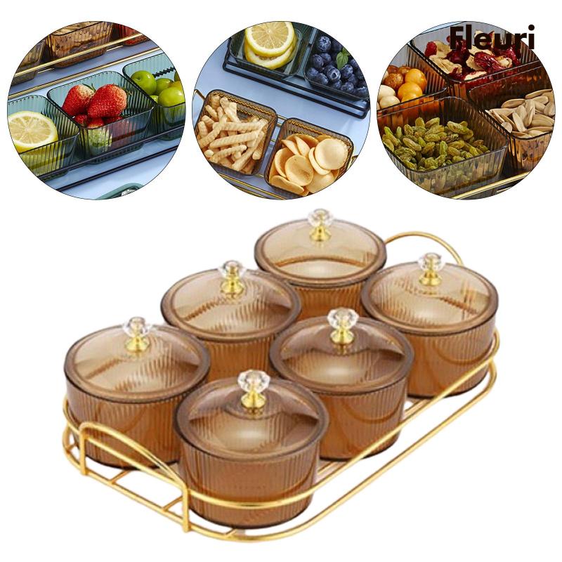 Khay Đựng Trái Cây Khô Có Nắp Đậy Tiện Dụng Cho Gia Đình