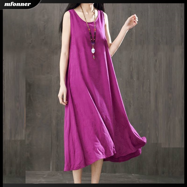 Đầm Dài Không Tay Màu Sắc Thời Trang Mùa Hè Cho Nữ