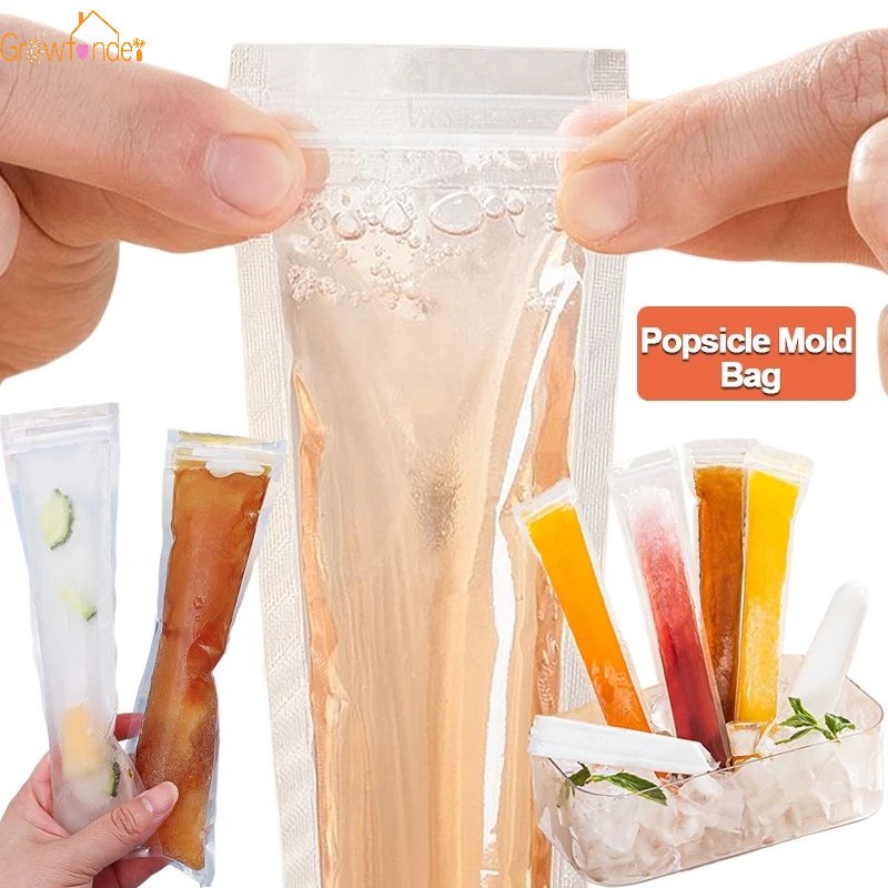 Set 20 Túi Làm Kem / Sữa Chua Trong Suốt Dùng Một Lần Tiện Dụng Cho Nhà Bếp