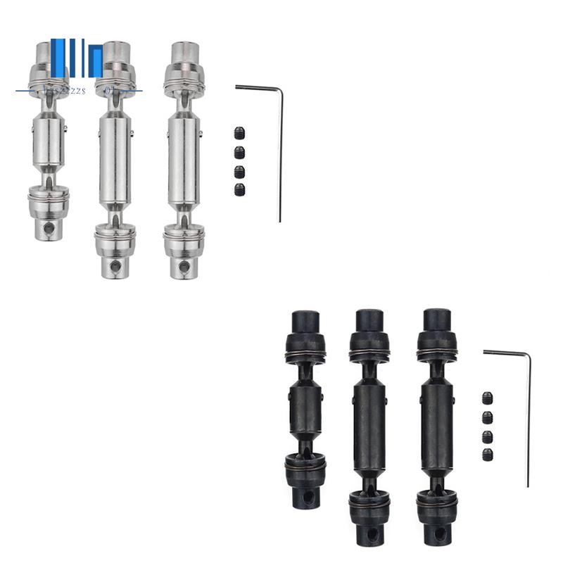 Bộ 3 Trục Truyền Động CVD Bằng Kim Loại Cho WPL B16 B36 JJRC Q60 Q63 Q64 MN77 Fy-004 6WD 1 / 16 RC