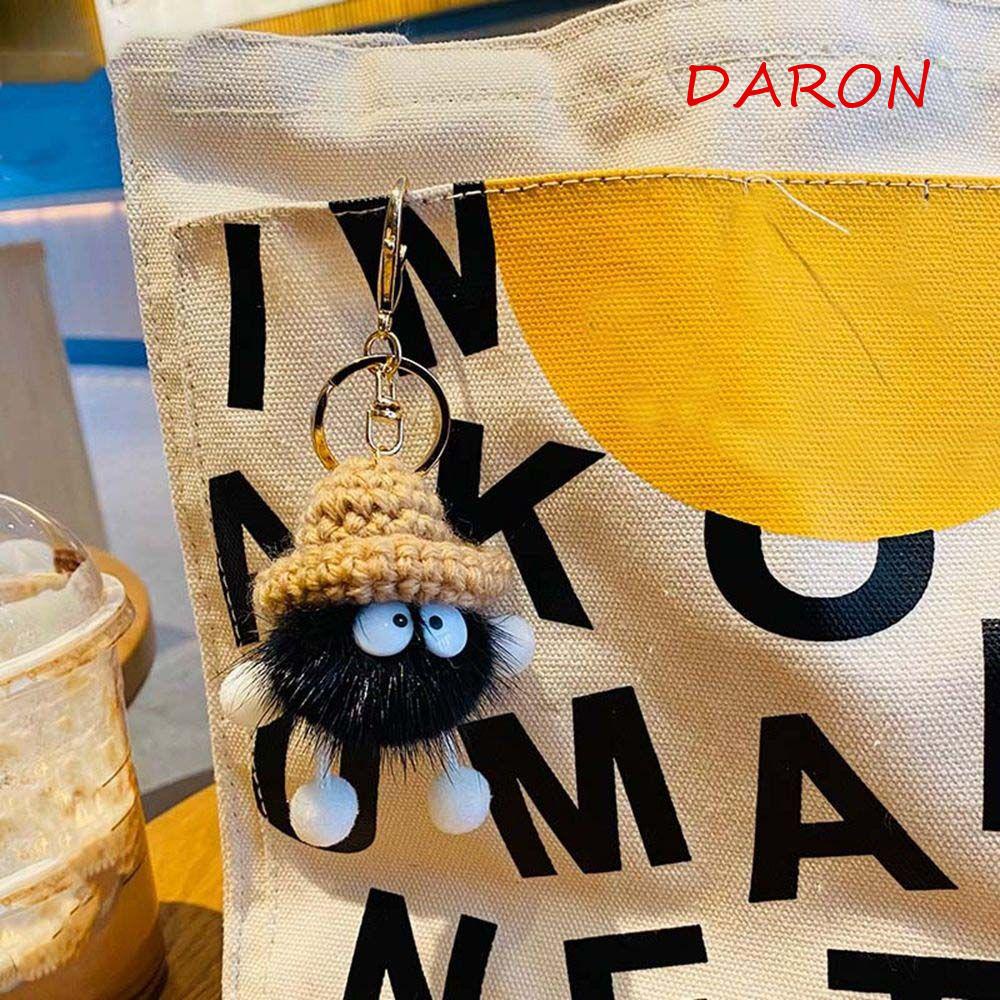 Móc Khóa Hình Búp Bê DARON Đội Mũ Len Nhồi Bông Mềm Mại Dễ Thương