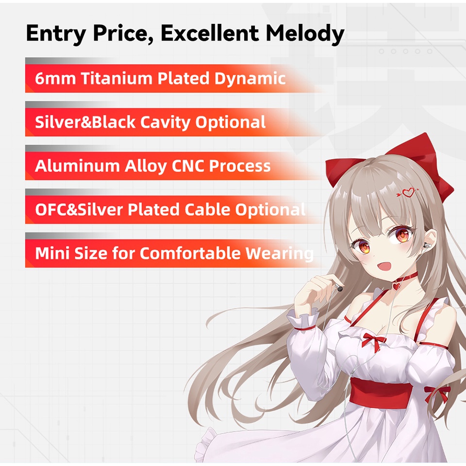 Tai Nghe NiceHCK X39 HD Có Dây Âm Thanh HIFI 6mm Âm Trầm Theo Dõi IEM X49