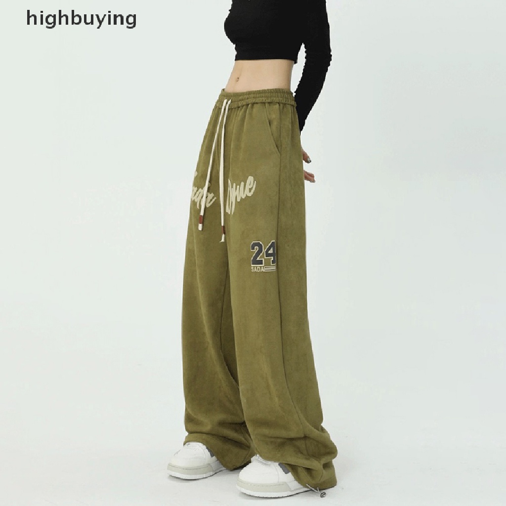 Quần Dài Ống Rộng In Chữ Phong Cách Hip Hop Đường Phố Cá Tính