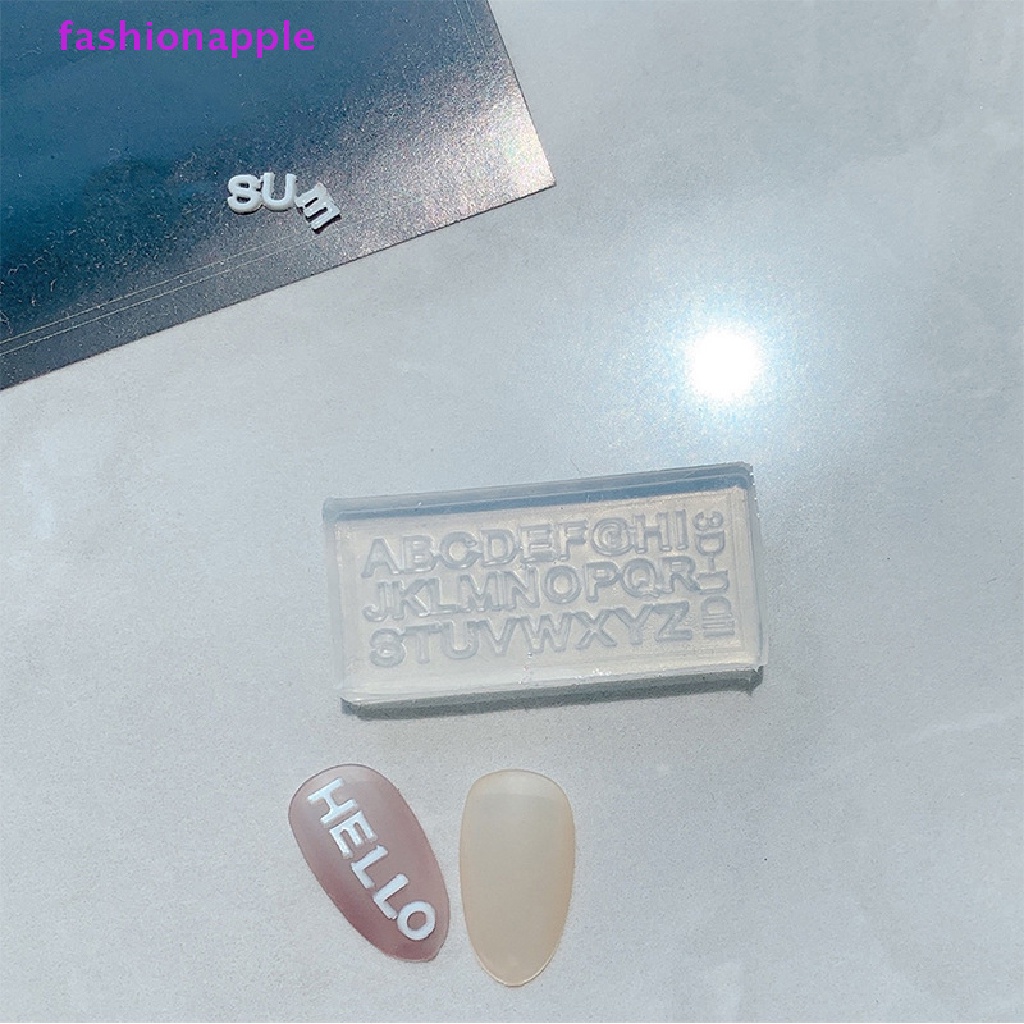 1 Khuôn Chữ Silicone 3D Tự Trang Trí Móng Tay