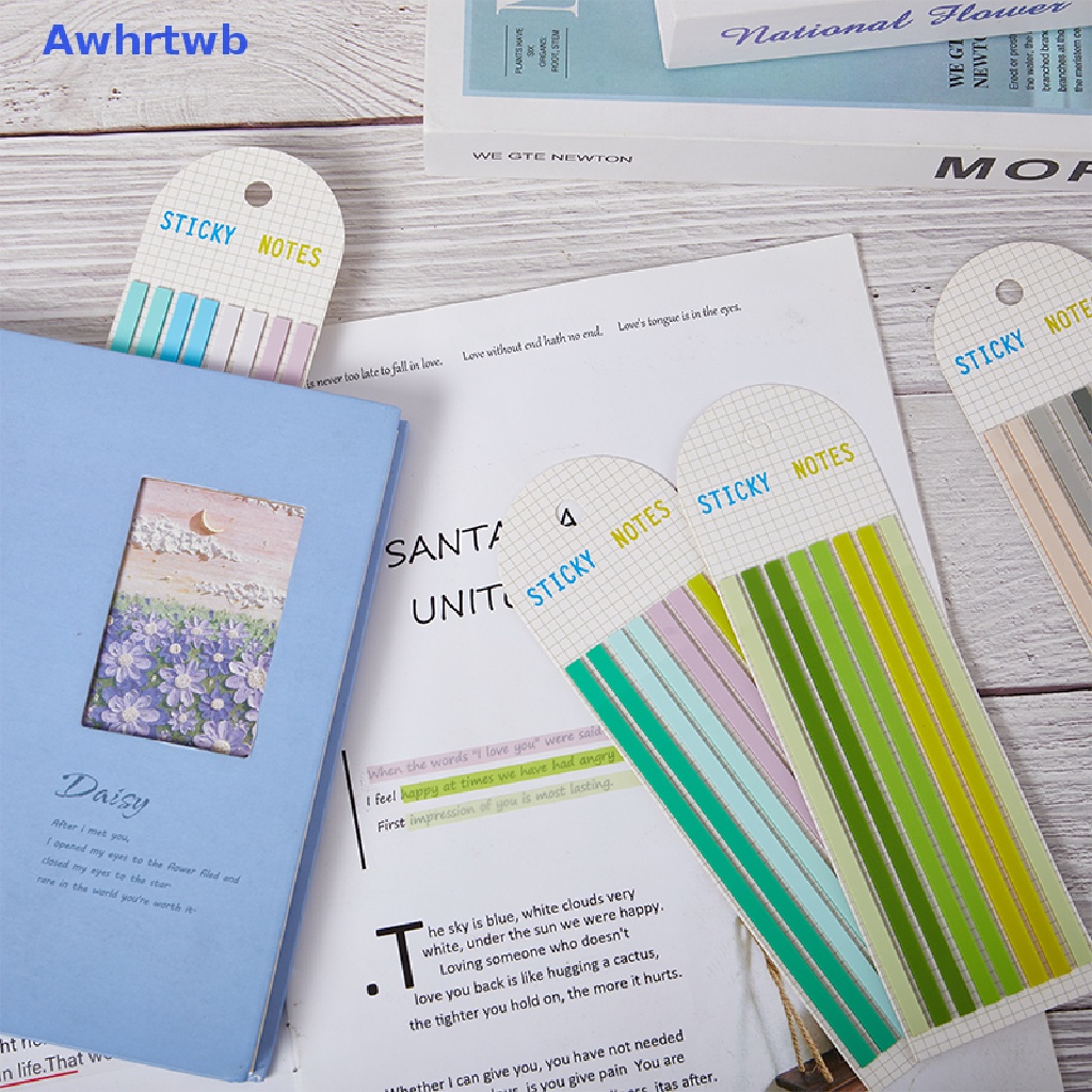 Set 160 Miếng Dán Ghi Chú Màu Macaron Trong Suốt Siêu Mỏng Tiện Dụng Cho Học Sinh / Văn Phòng Mới