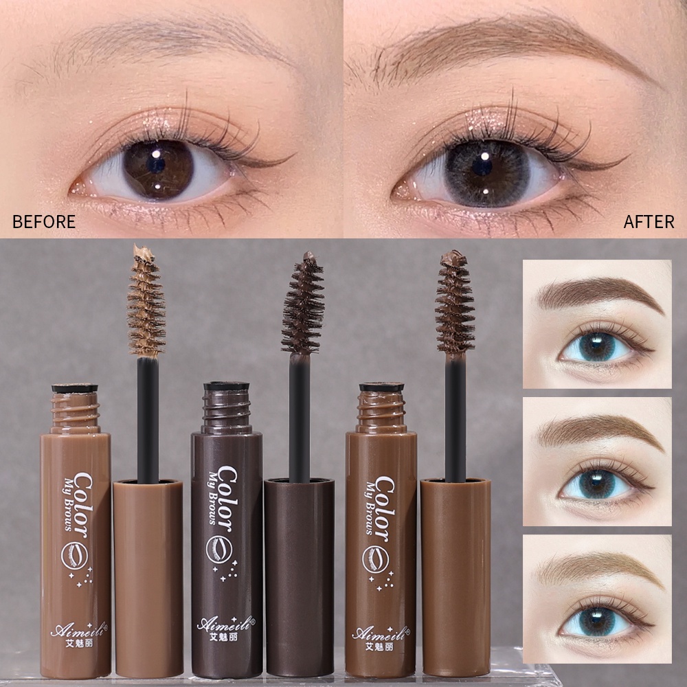 Mascara Chuốt Lông Mày Kháng Nước Lâu Trôi 3 Màu Lựa Chọn Aimeili