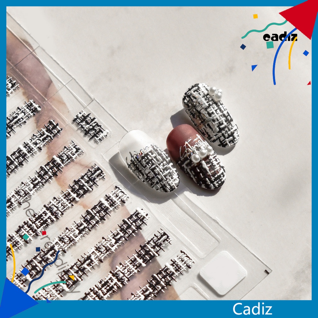 Miếng Dán Trang Trí Móng Tay 5D Tự Dính Không Phai Màu DIY