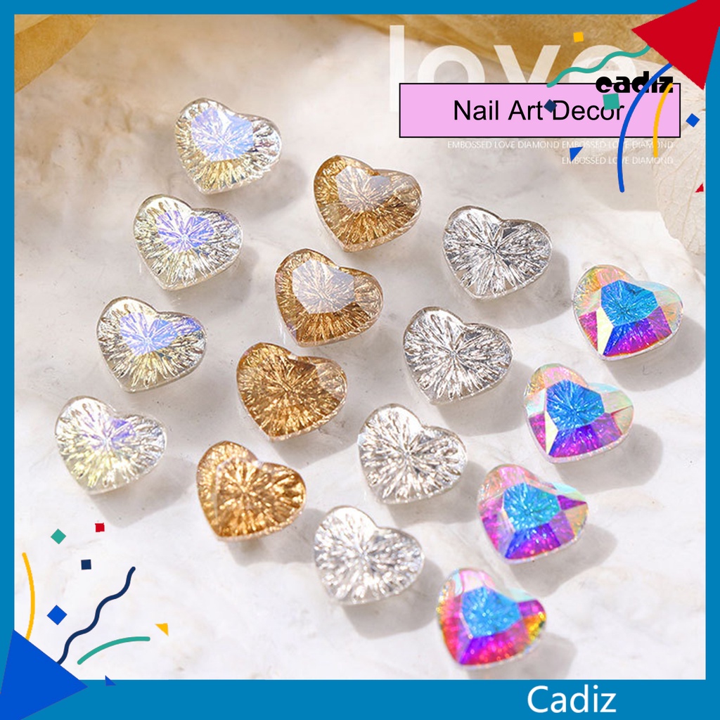 Set 5 Hộp Phụ Kiện Trang Trí Móng Tay Lấp Lánh Xinh Xắn